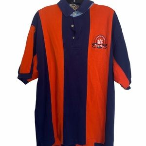 Vintage  Clemson Tigers Orange Blue Wide polo
